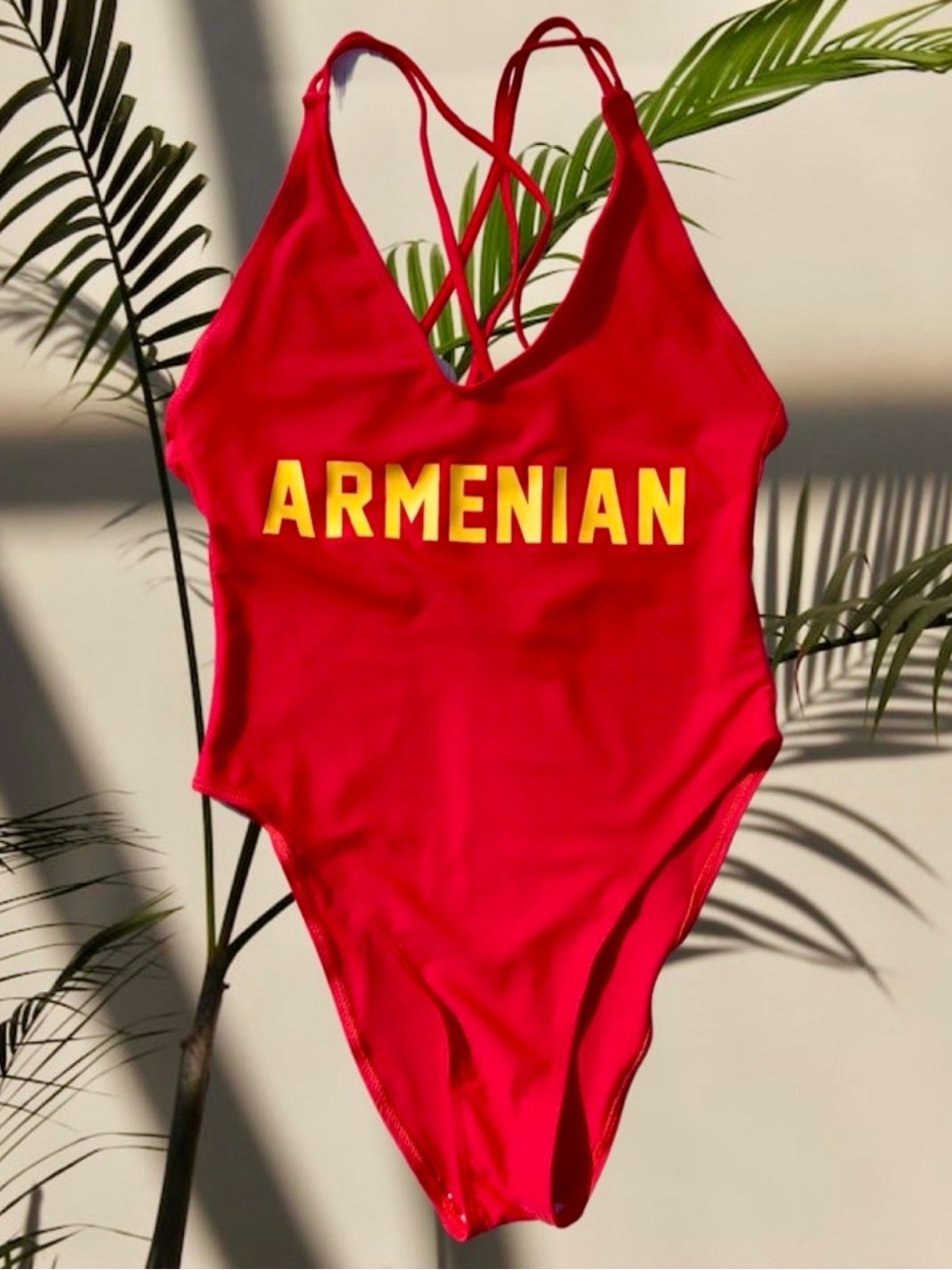NEW BOUTIQUE ARMENIAN Red One Piece Swimsuit